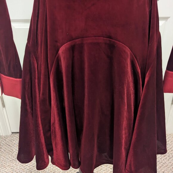 BEBE Rich Burgundy Wine Velvet Dress XS - Picture 2 of 7